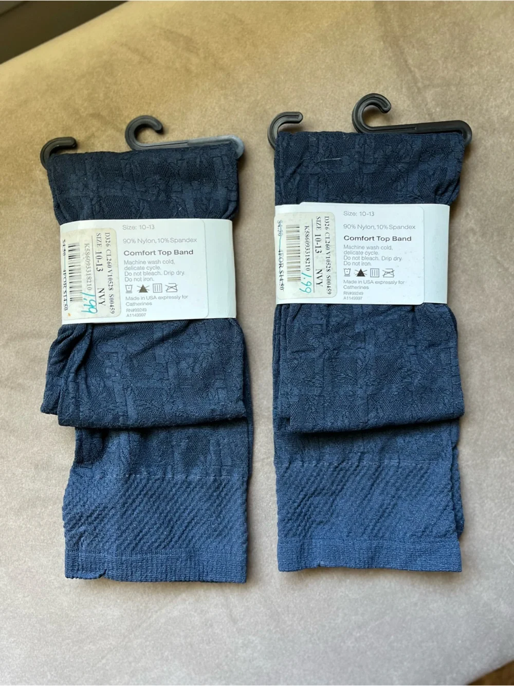 Catherines Navy Trouser Socks - 2 Pair